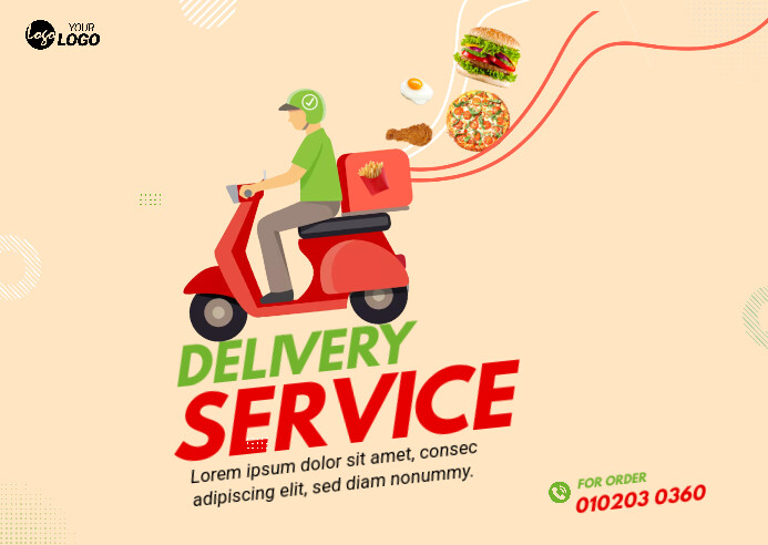 Free Service Ad Example Delivery Service Ad Template | PosterMyWall