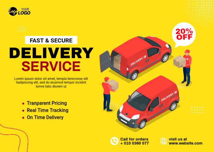 Delivery Service Ad Template | PosterMyWall
