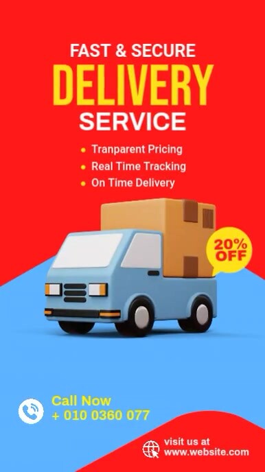 Delivery Service Ad Template História do Instagram
