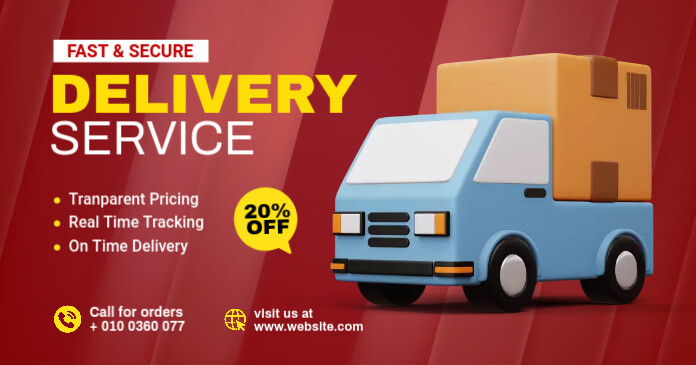 Delivery Rider Banner Delivery Service Banner Ad Template | PosterMyWall
