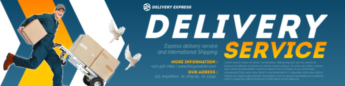 Delivery Rider Banner Delivery Service banner Template | PosterMyWall