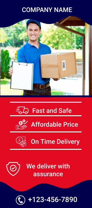 Delivery Service Rack Card Template | PosterMyWall