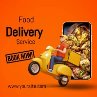 Food Delivery Ad โพสต์บน Instagram template