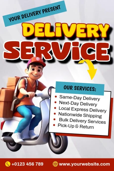 Delivery Service Plakkaat template