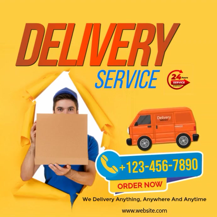 Delivery Service Promotion Templat | PosterMyWall