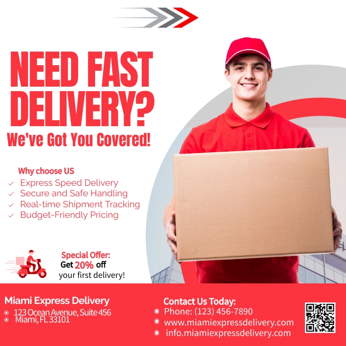 DELIVERY SERVICE Instagram Post template
