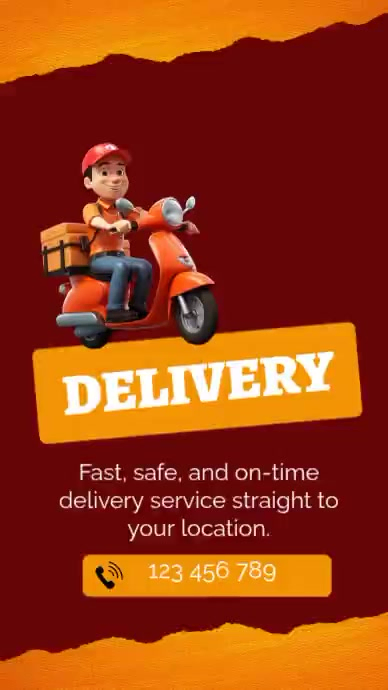 Delivery Service Facebook Story Template | PosterMyWall