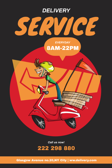 Delivery Service Flyer Poster template