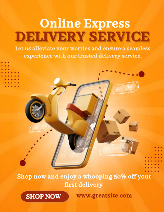 Delivery Flyer Examples Delivery service flyer Template | PosterMyWall