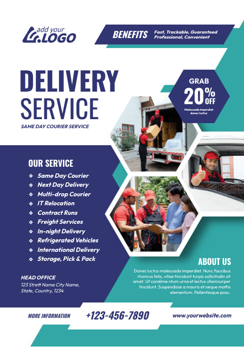 Delivery Flyer Examples Delivery Service Flyer Template | PosterMyWall