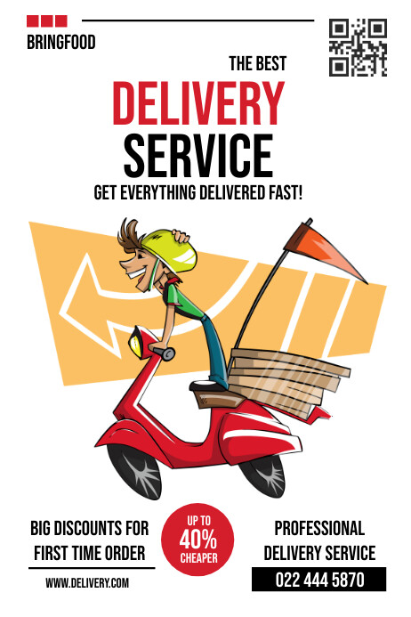 Delivery Flyer Examples Delivery Service Flyer Template | PosterMyWall