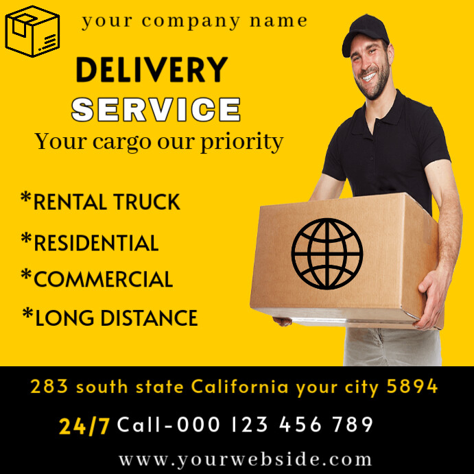 Delivery Service Instagram Post Template | PosterMyWall