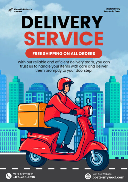 Posting Delivery delivery service template | PosterMyWall
