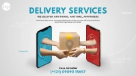 Delivery Services Ad Twitter Post template