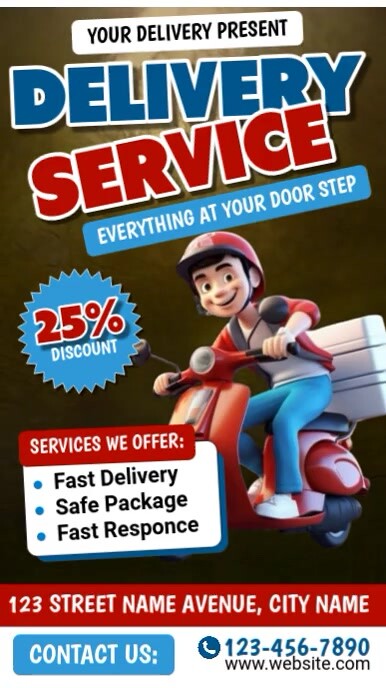 Delivery Services Ads Instagram Reel template