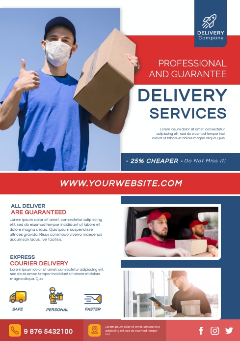Delivery Services A4 template