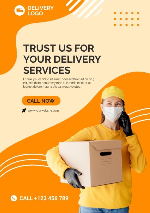 Delivery Services Poster Flyer A4 template