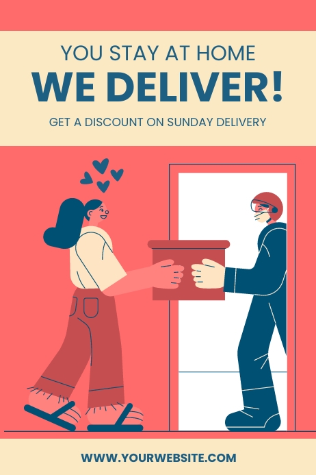 Plantilla de delivery services template | PosterMyWall