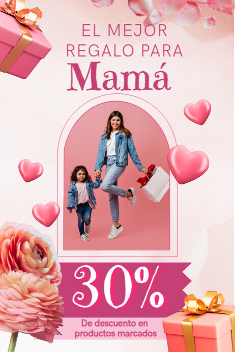 feliz día mamá Banner 4' × 6' template
