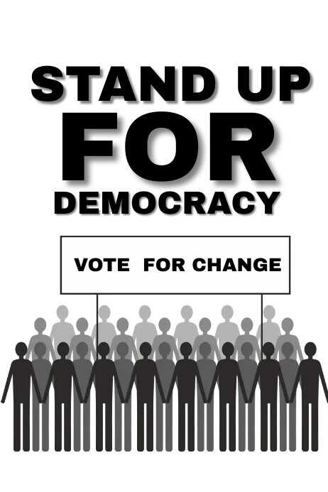 Democracy poster template