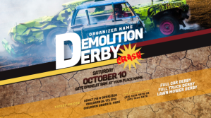 Demolition Derby Twitter Post template