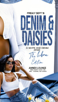 Denim and Daises Visitkort template