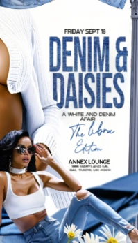 Denim and Daises Business Card template