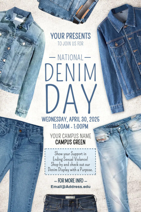 Copy of Denim Day Campaign Poster Template | PosterMyWall