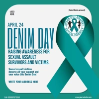 denim day for sexual assault survivors Instagram Post template