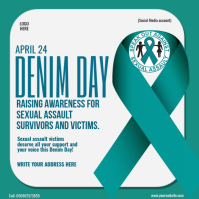 denim day for sexual assault survivors โพสต์บน Instagram template
