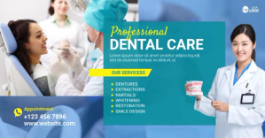 Dental Care Ad Template Изображение, которым поделились на Facebook