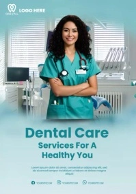 Dental Care Ads A4 template