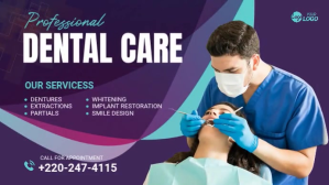 Dental Care Banner ad Digitalanzeige (16:9) template