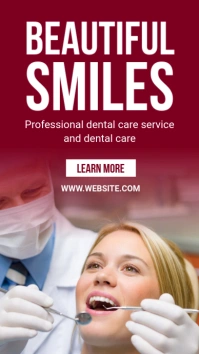 Dental Care Banner Ad Instagram Story template