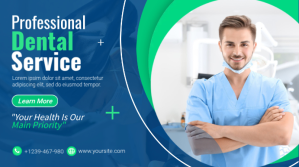 Dental Care Banner Miniatura na YouTube template