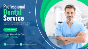 Dental Care Banner Video Ads YouTube-miniature template
