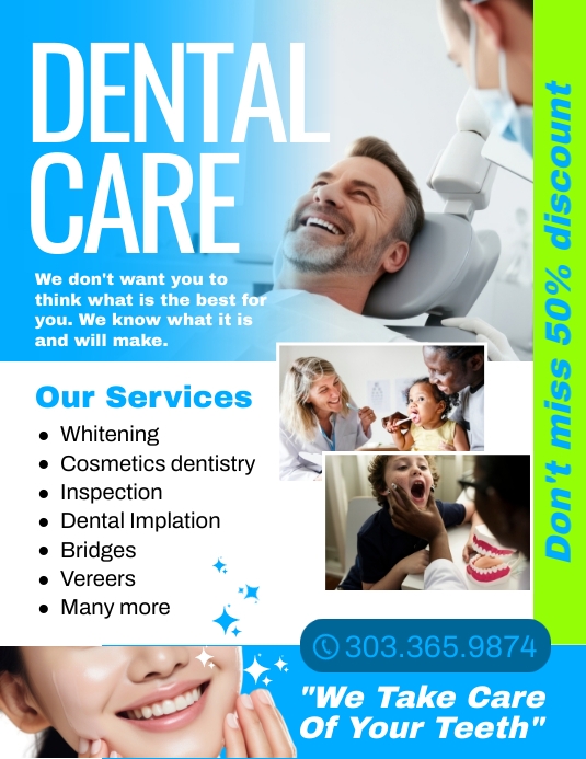 Dental Care Flyer Template PosterMyWall