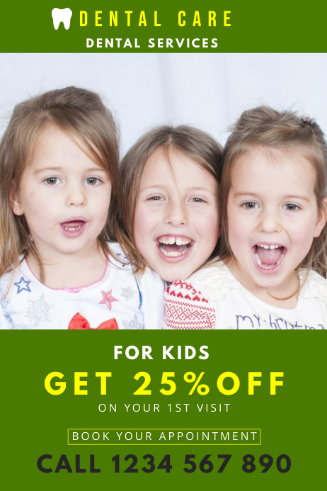 DENTAL CARE FLYER TEMPLATE Banner 4' × 6'