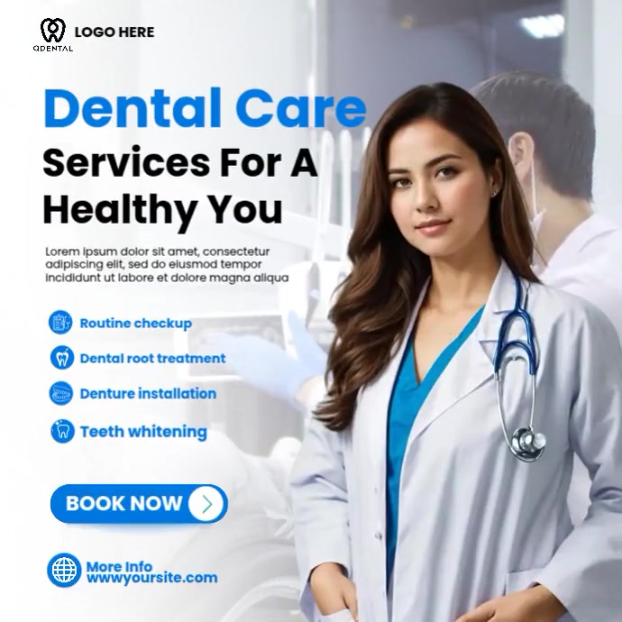 Dental Care Services Ads Template PosterMyWall