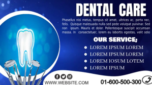 dental clinic advertisement social media post Digitalt display (16:9) template