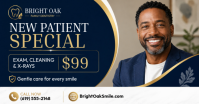 Purple Dental Clinic Promotion Obraz udostępniany na Facebooku Template