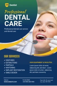 Dental Clinic Flyer Design Bannière 4' × 6' template