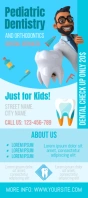 Dental Clinic for Kids Ad Flyer Template Karta reagałowa