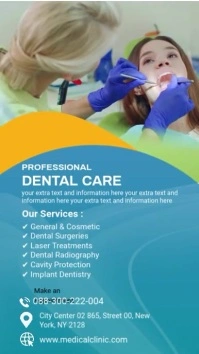 dental clinic video Instragram story post template