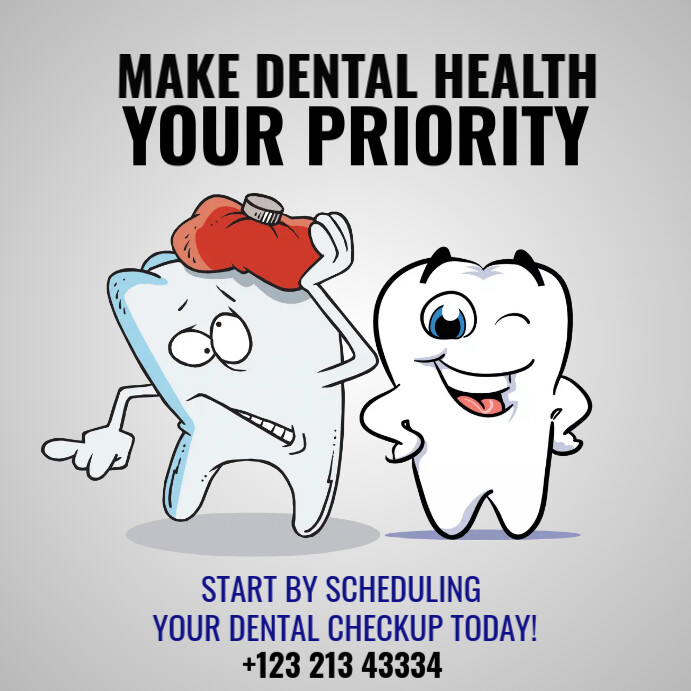 Dental Health Ads Instagram Post template