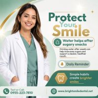 Biały Dental Health Instagram-opslag Template