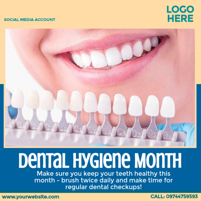 Dental Hygiene Month Instagram na Post template