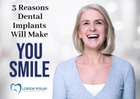 Dental Implants Postcard template