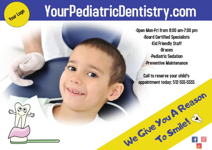 Zahnarztpraxis Kinder Zahnarzt Klinikbroschure Vorlage Postermywall