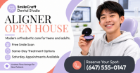 สีขาว Dental Open House Facebook Shared Image Template